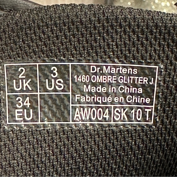 Doc Martens 1460 Ombre‎ Glitter youth size 3 boots, side zip, sparkly, AirWalk - Picture 5 of 11